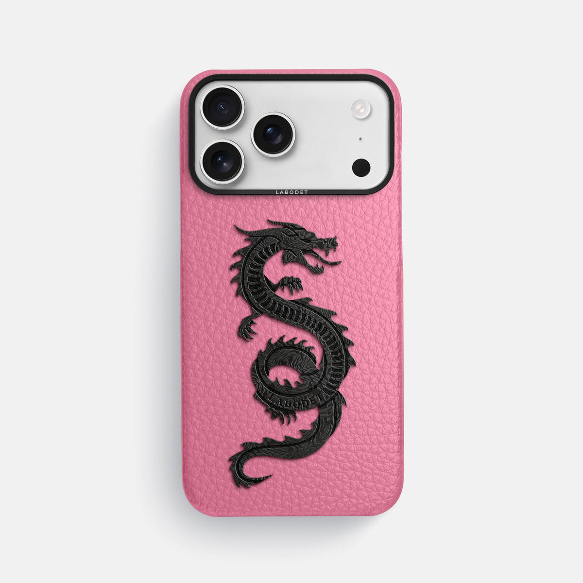 Classic Case With Carbon Dragon For iPhone 18 Pro Max In Calf -1 | Pink-Black