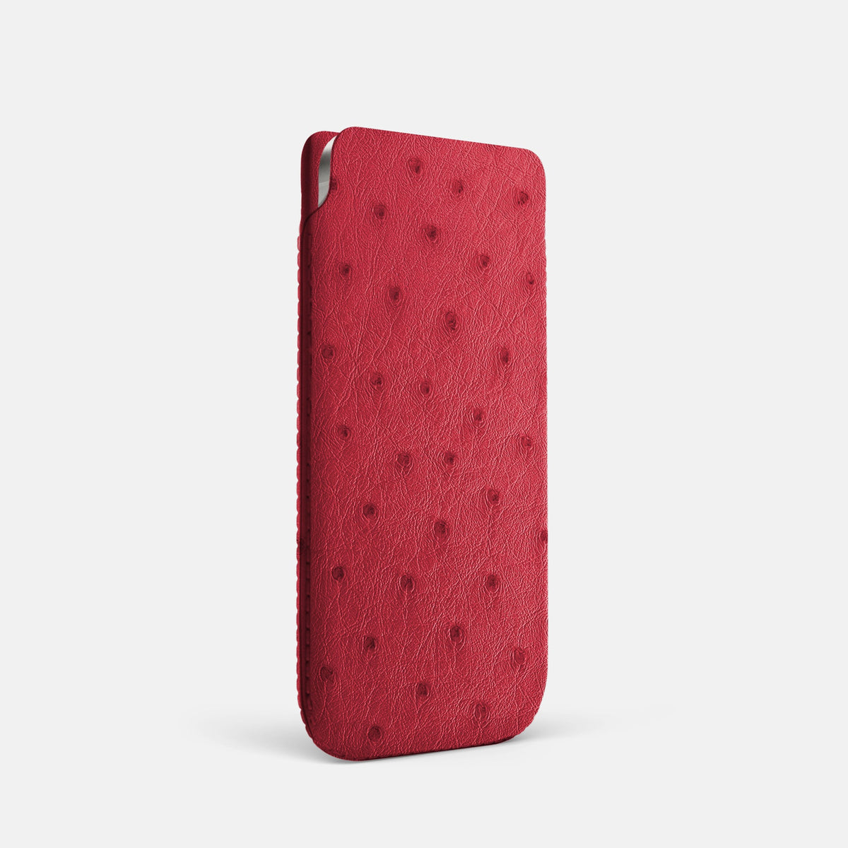 Pouch Case For iPhone 18 Pro In Ostrich -2 | Red