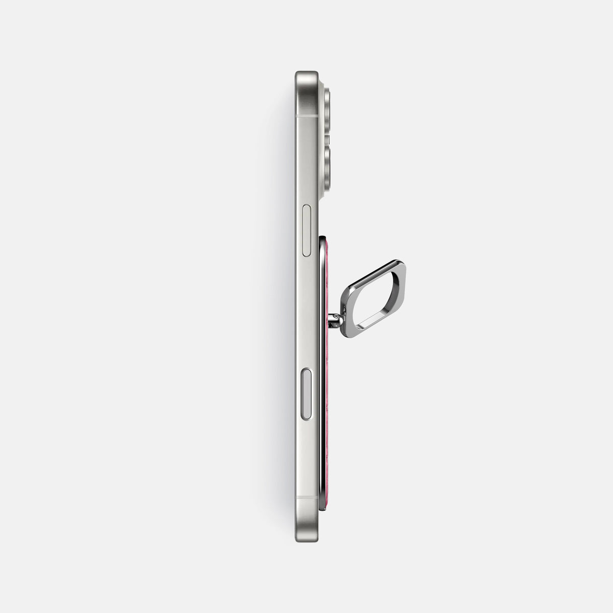 MagSafe Ring For iPhone 17 Pro Max In Calf -3 | Pink-Steel