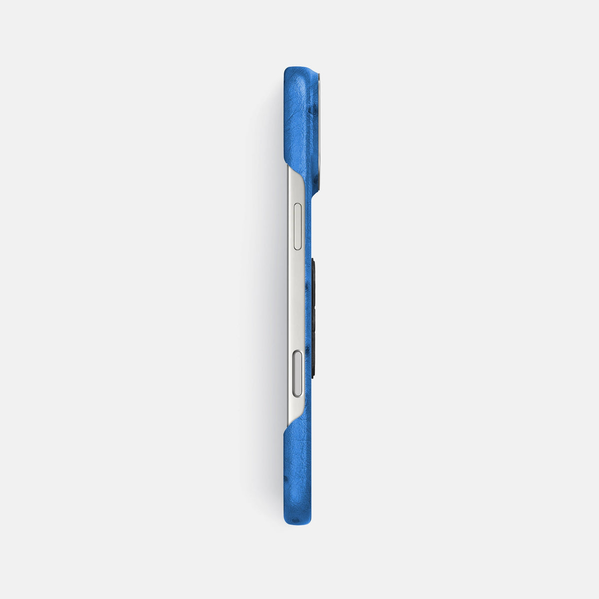 Classic Case With Carbon Skull For iPhone 18 Pro Max In Ostrich -3 | Royal-Blue-Steel
