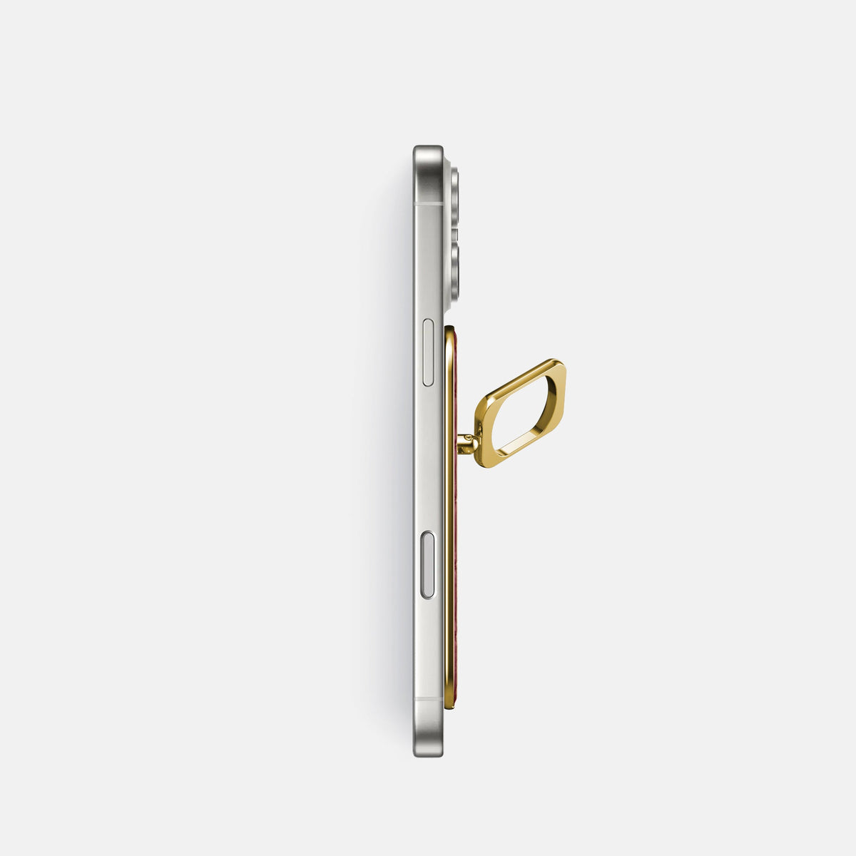 MagSafe Ring For iPhone 18 Pro In Alligator -3 | Burgundy-Gold