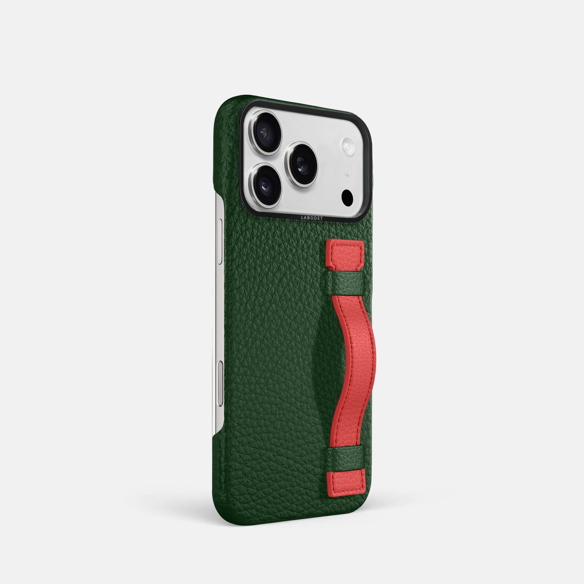 Handle Case Coloré For iPhone 18 Pro In Calf -2 | Dark-Green-Black