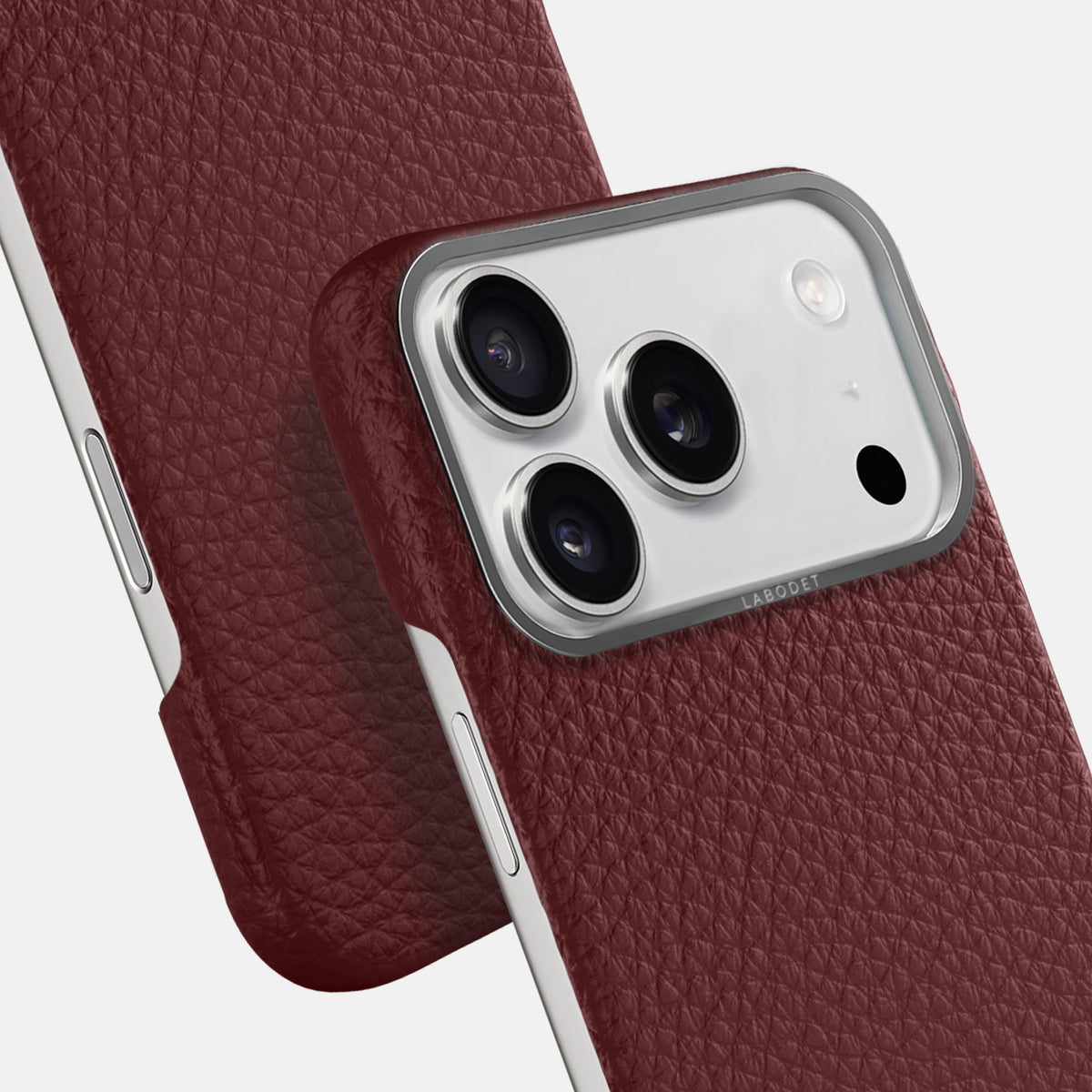 Classic Case For iPhone 18 Pro In Calf -6 | Bordeaux-Steel