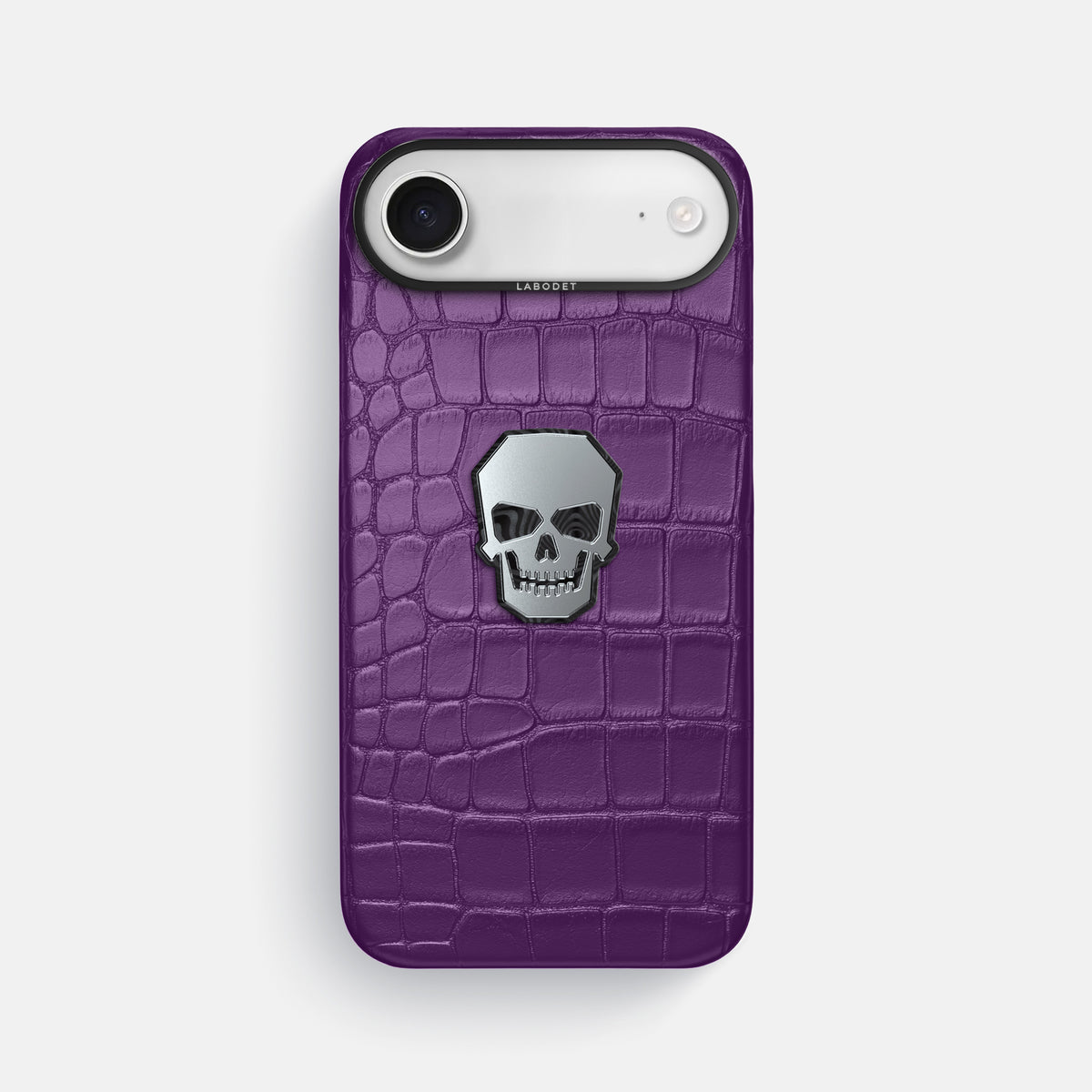 Classic Case With Titanium Skull For iPhone 17 Air In Alligator -1 | Purple-Black