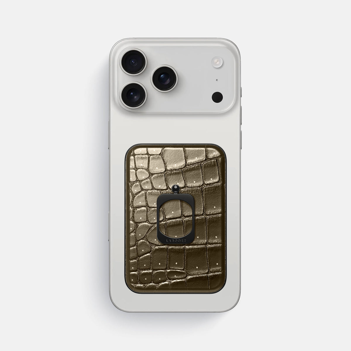 MagSafe Ring For iPhone 18 Pro Max In Porosus Crocodile -2 | Bronze-Black
