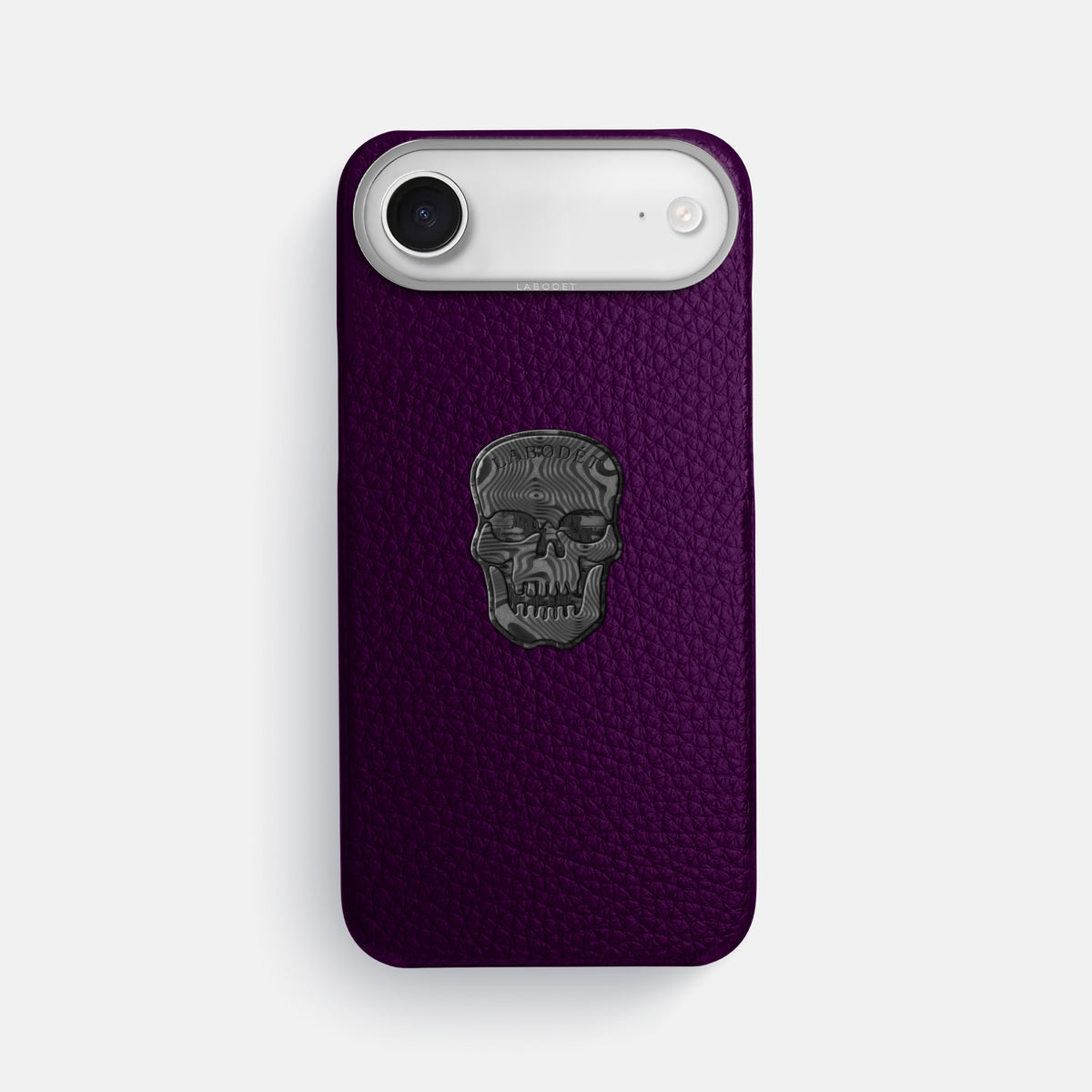 Classic Case With Carbon Skull For iPhone 17 Air In Calf -1 | Violet-Steel