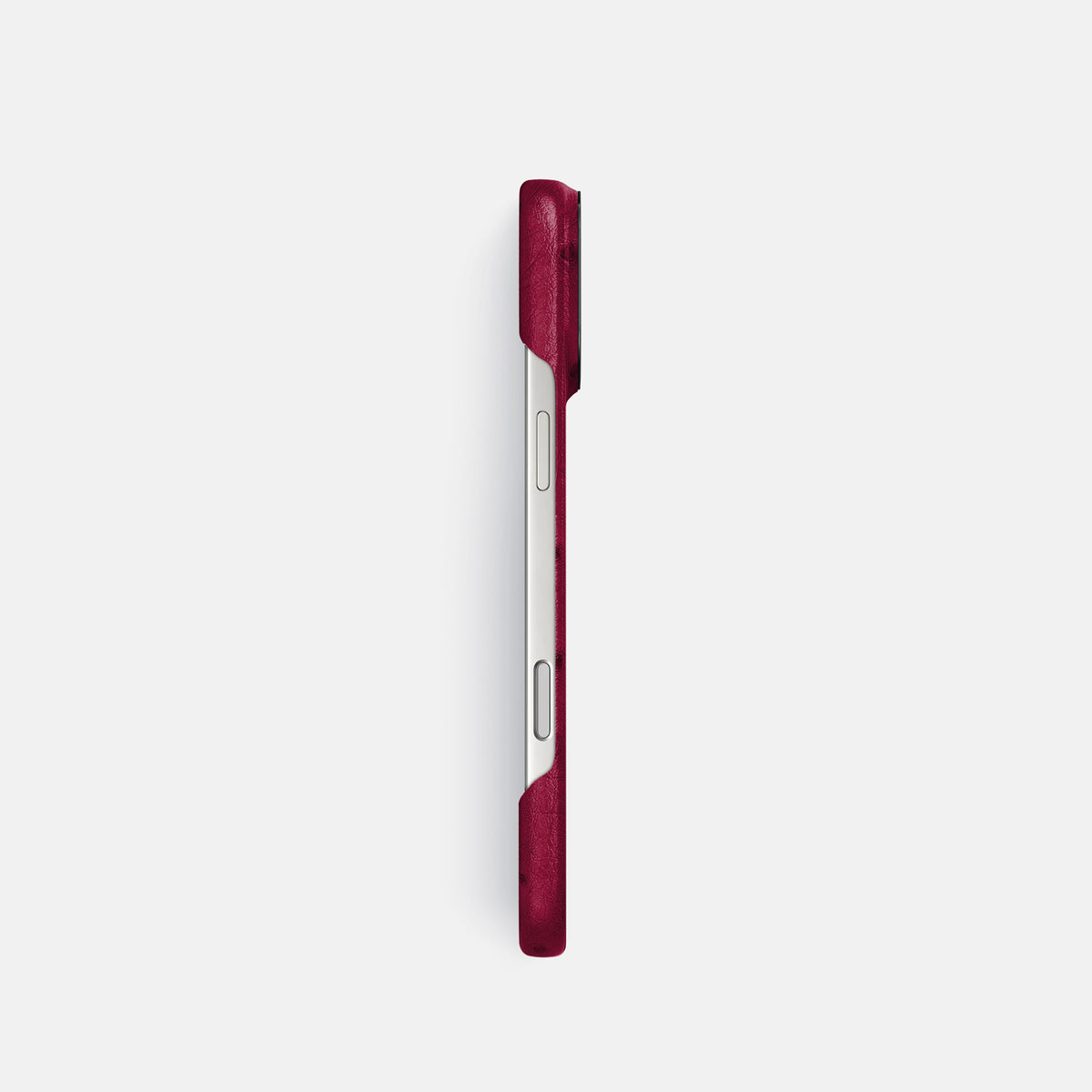 Classic Case For iPhone 17 Pro In Ostrich -3 | Bordeaux-Black