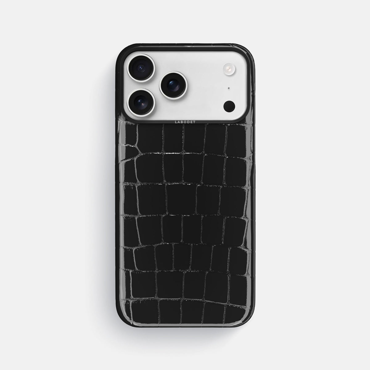 Classic Case For iPhone 18 Pro Max In Shiny Alligator -1 | Black-Black