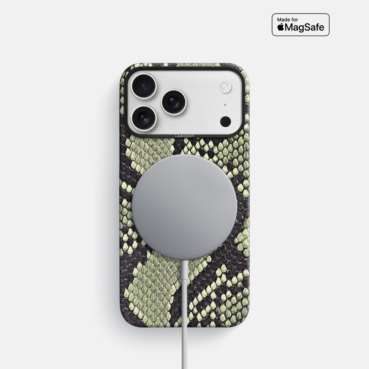 Classic Case For iPhone 18 Pro In Deluxe Python -5 | Army-Green-Black