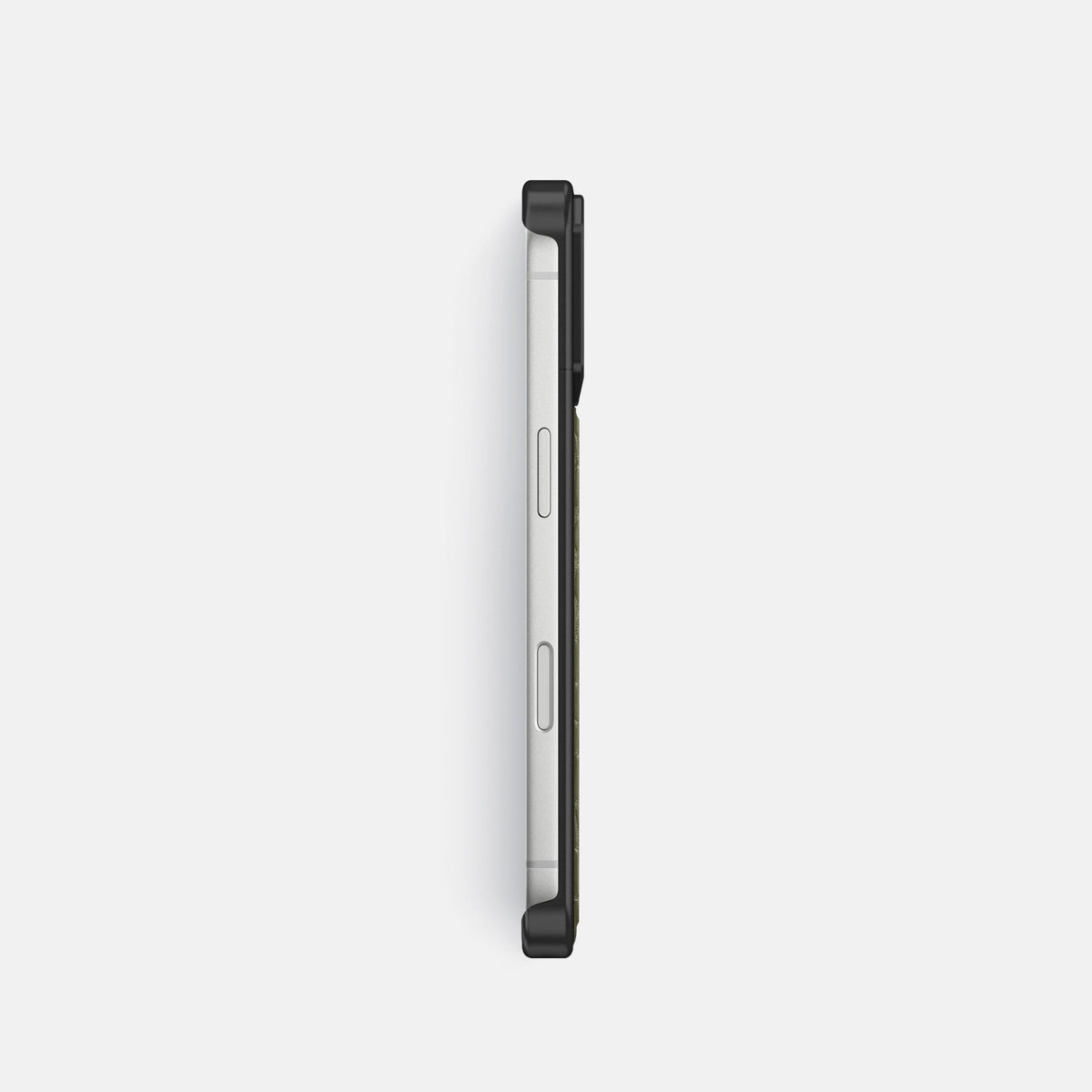 Metal Case For iPhone 18 Pro In Alligator -3 | Kaki-Green-Black