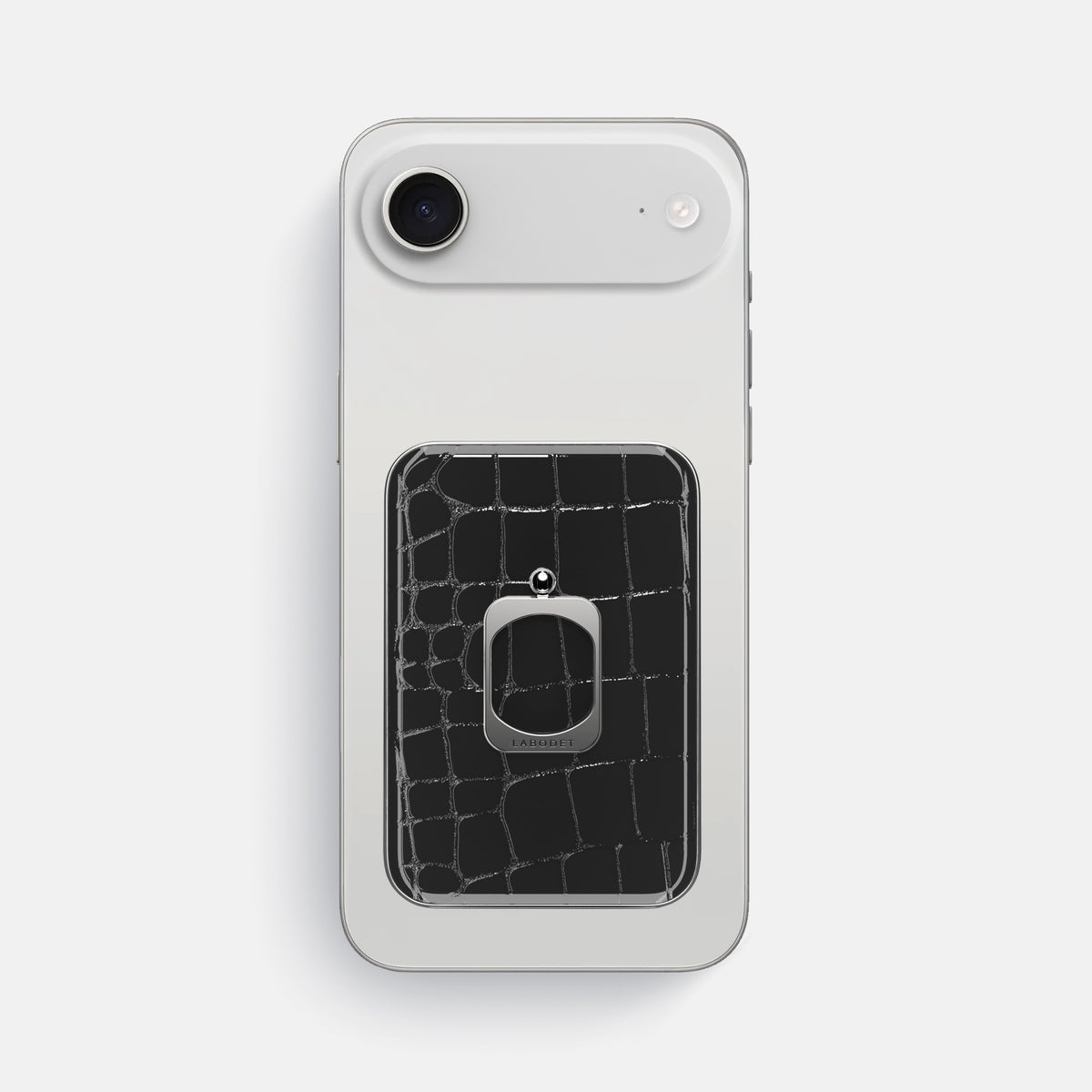 MagSafe Ring For iPhone 17 Air In Shiny Alligator -2 | Black-Steel