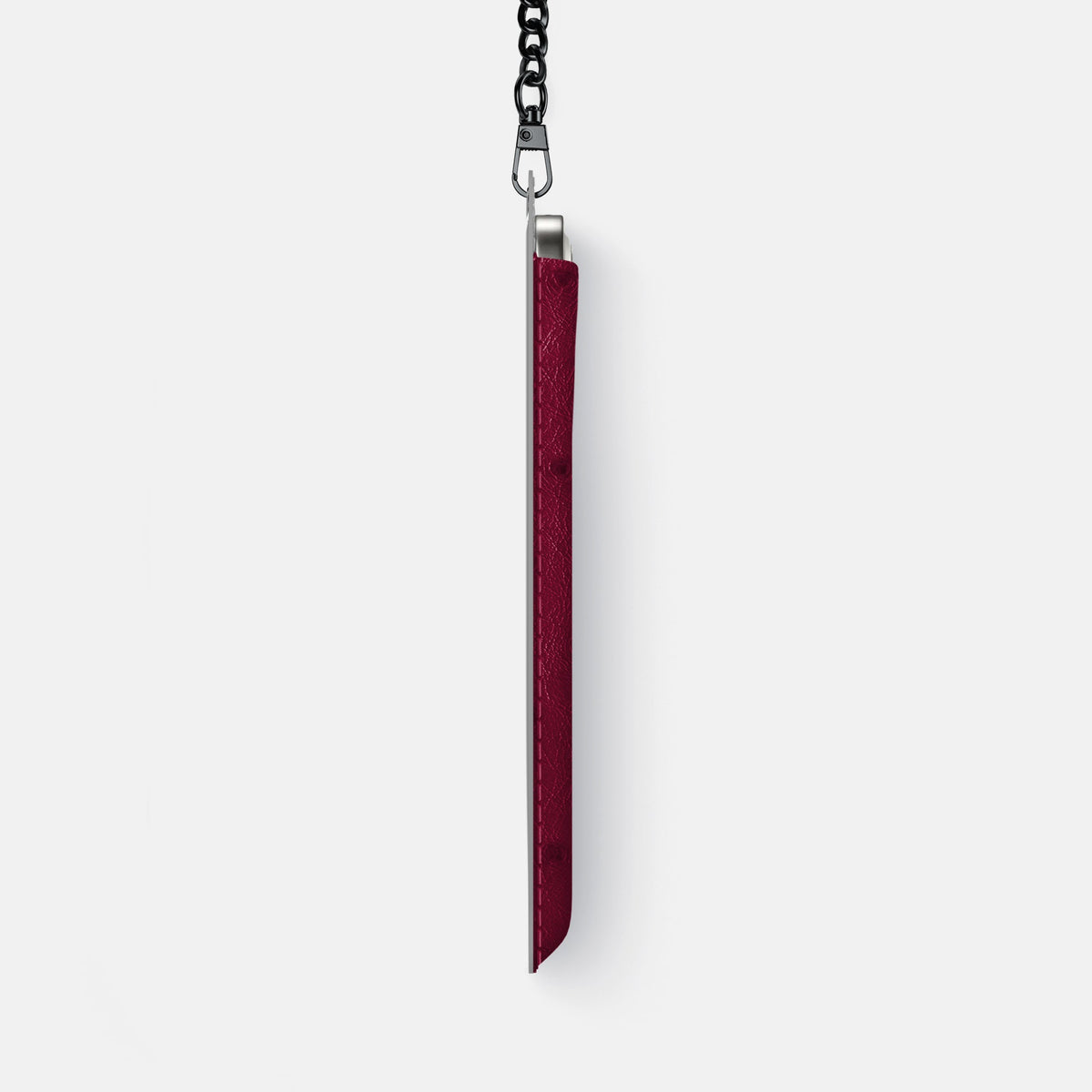 Crossbody Bag For iPhone 18 Pro Max In Ostrich -4 | Bordeaux-Black