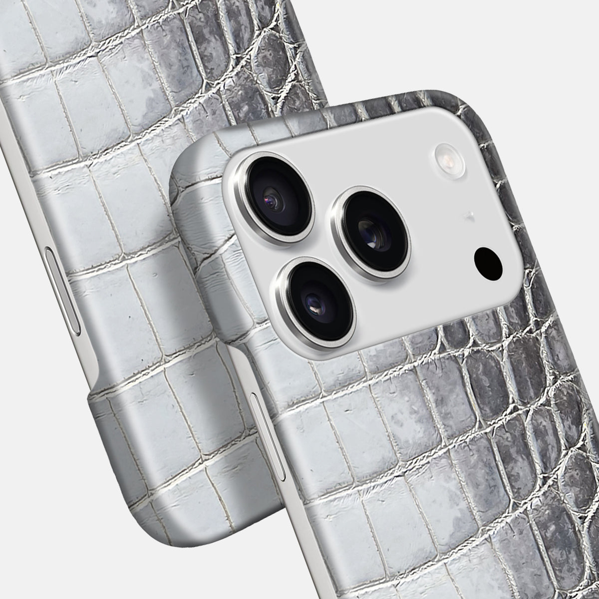 Slim Case For iPhone 17 Pro Max In Himalayan Crocodile -5 | Silver