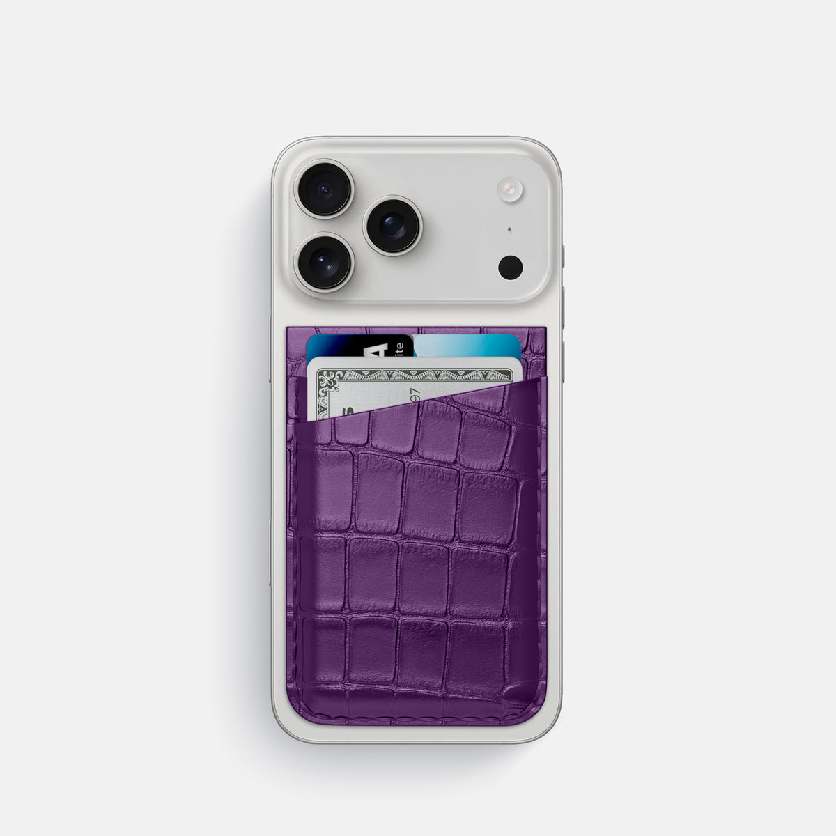 MagSafe Wallet For iPhone 17 Pro In Alligator -1 | Purple
