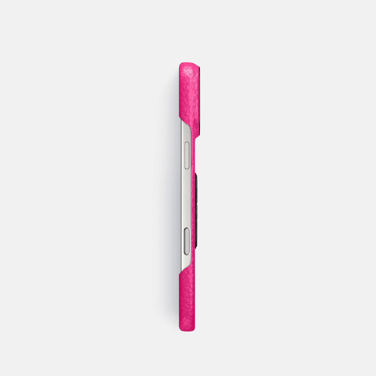 Classic Case With Carbon Skull For iPhone 17 Pro In Calf -3 | Magenta-Black