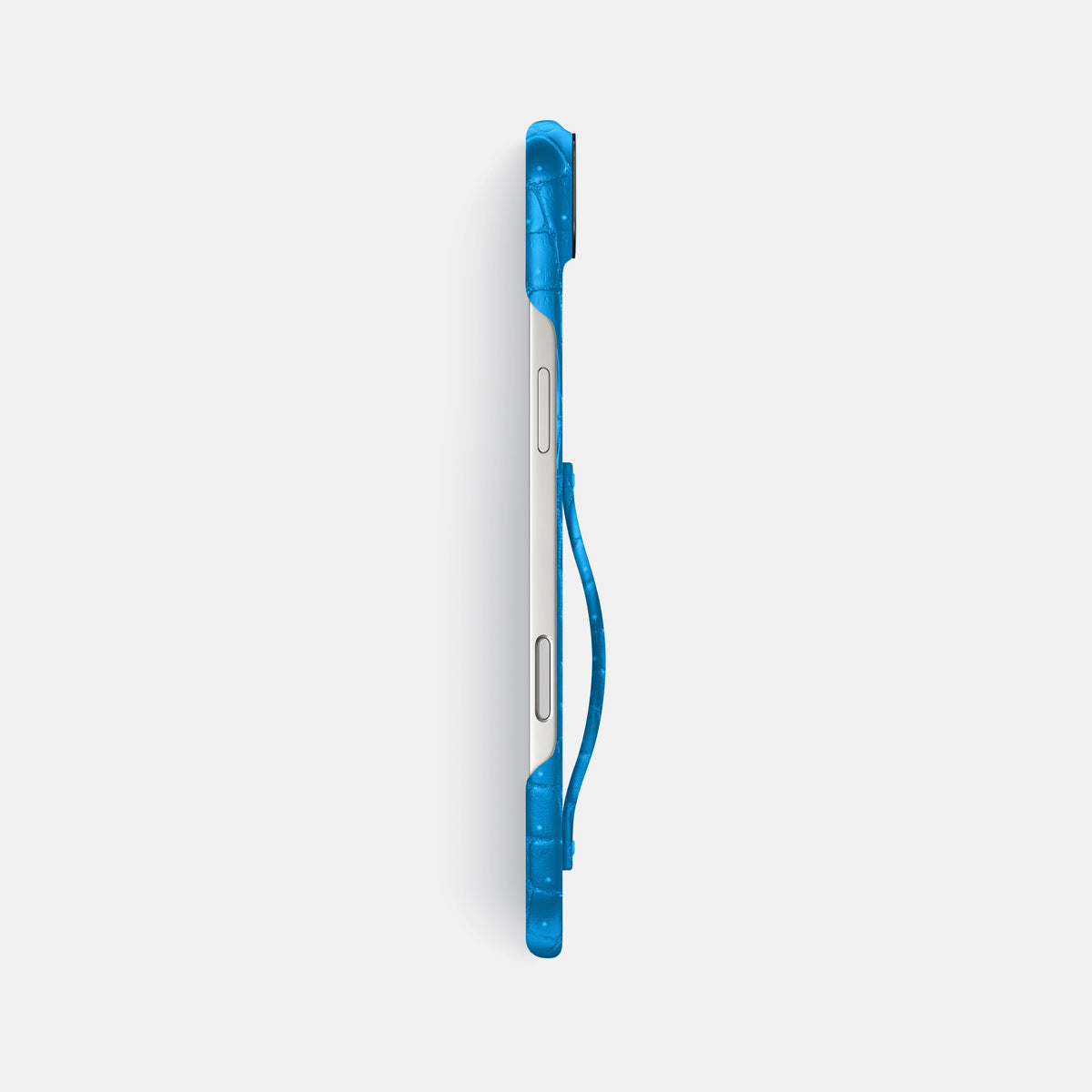 Finger Case For iPhone 17 Air In Porosus Crocodile -3 | Blue-Lagoon-Black