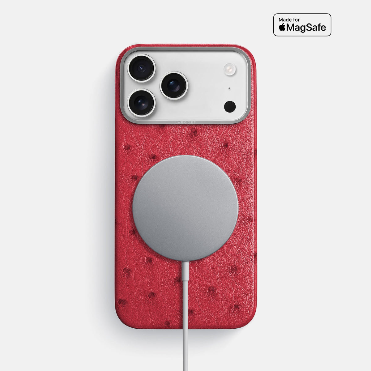 Classic Case For iPhone 18 Pro Max In Ostrich -5 | Red-Steel