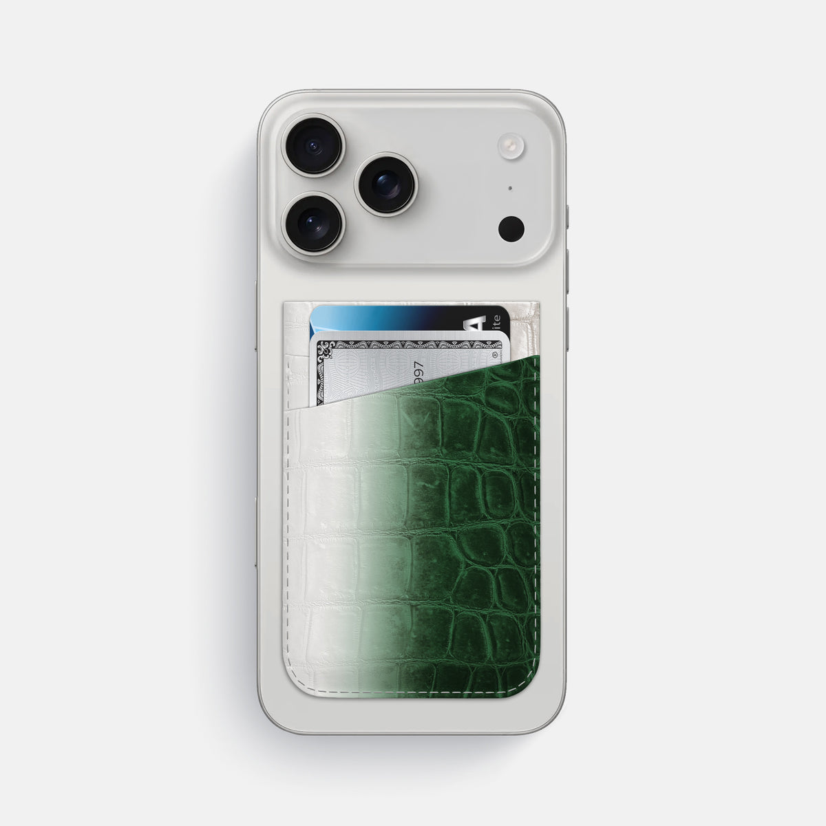 MagSafe Wallet For iPhone 17 Pro Max In Himalayan Crocodile -1 | Green