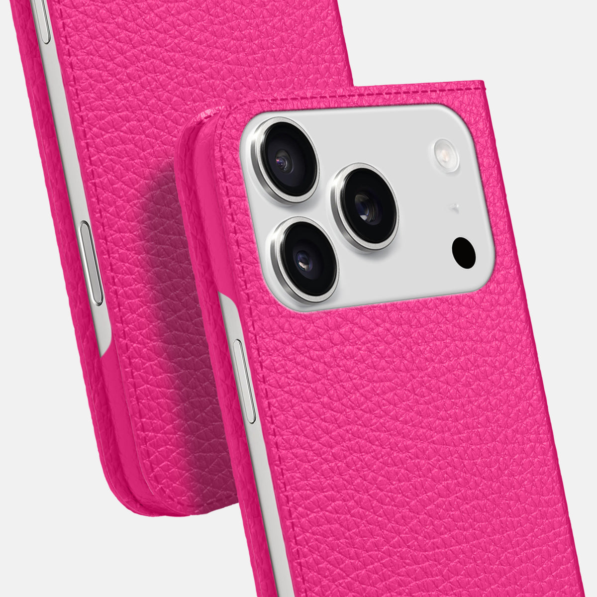 Folio Slim Case For iPhone 17 Pro In Calf -5 | Magenta