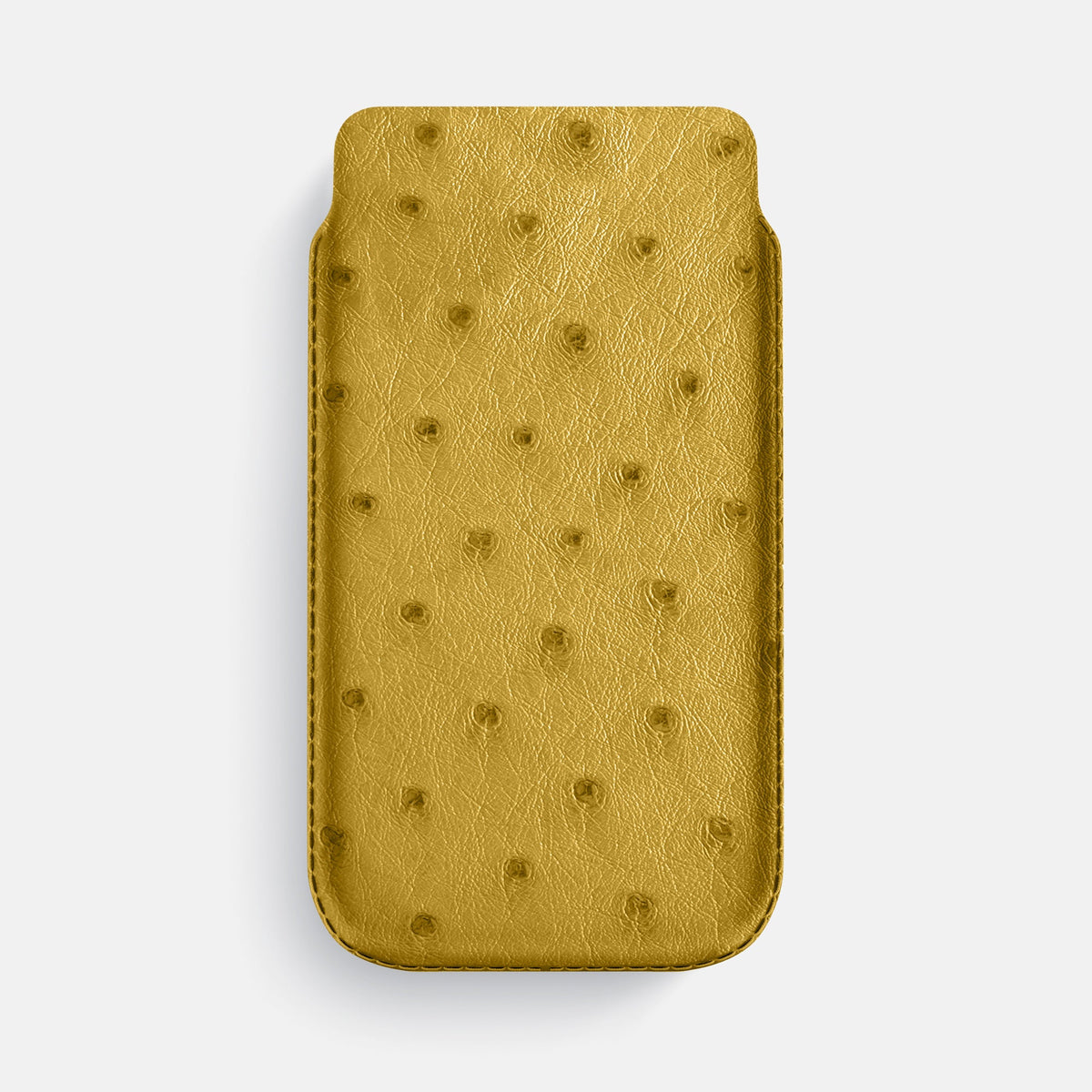 Pouch Case For iPhone 18 Pro Max In Ostrich -1 | Gold
