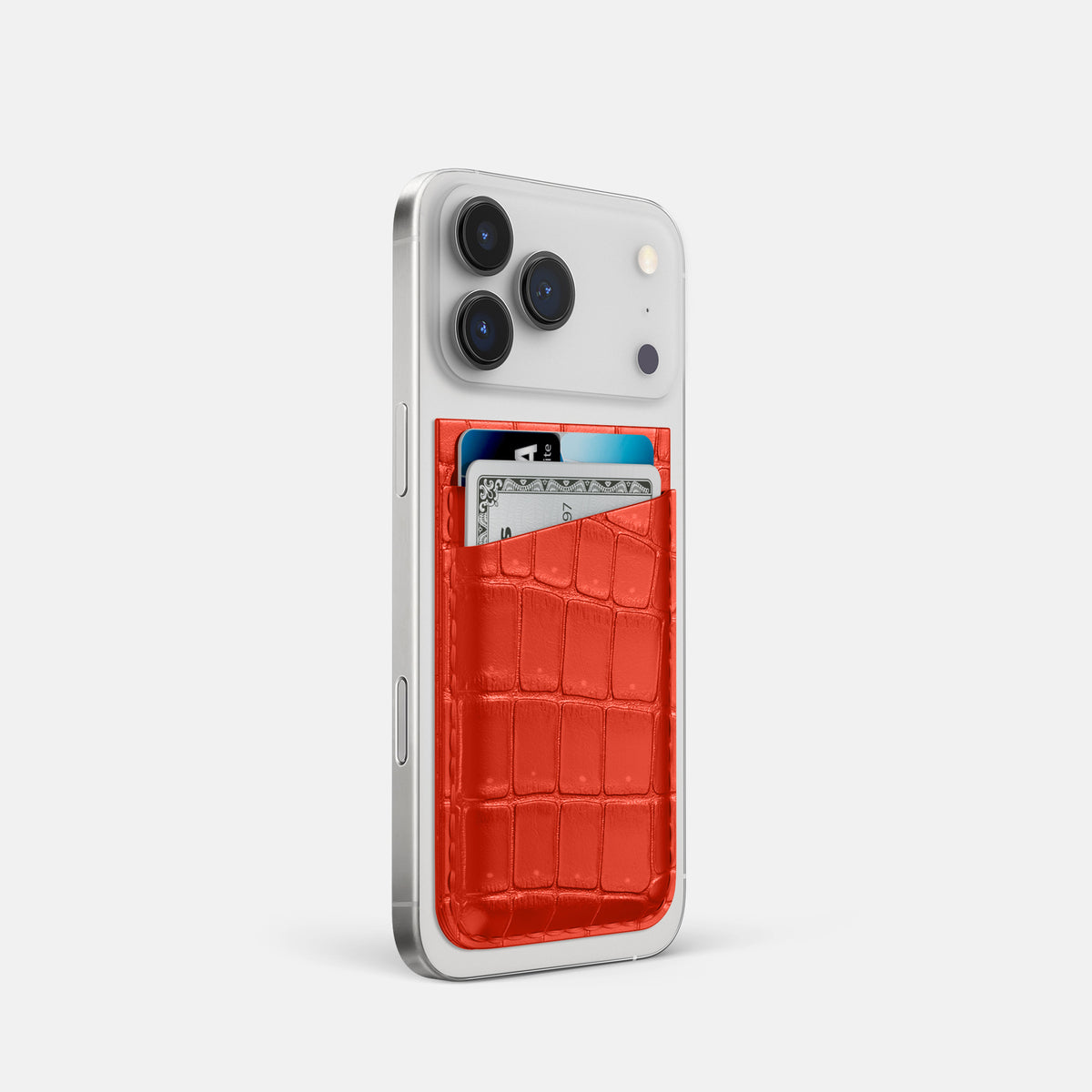MagSafe Wallet For iPhone 17 Pro In Porosus Crocodile -2 | Rust