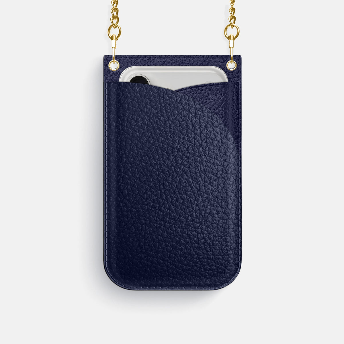 Crossbody Bag For iPhone 18 Pro In Calf -1 | Marine-Gold