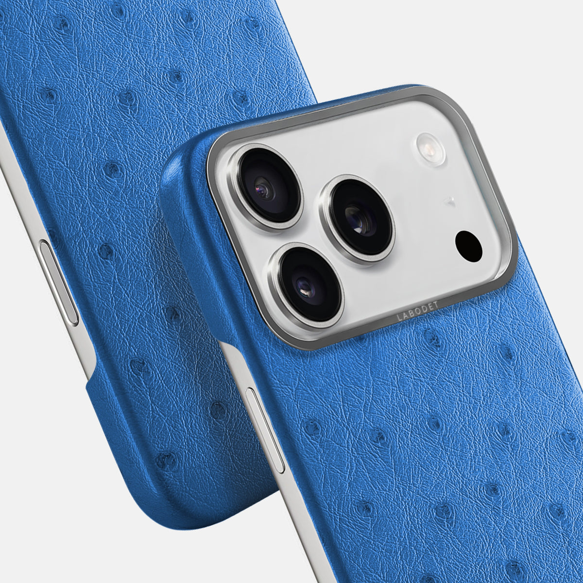 Classic Case For iPhone 17 Pro In Ostrich -6 | Royal-Blue-Steel