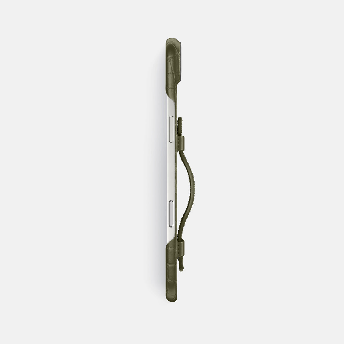 Handle Case For iPhone 17 Air In Alligator -3 | Kaki-Green-Steel