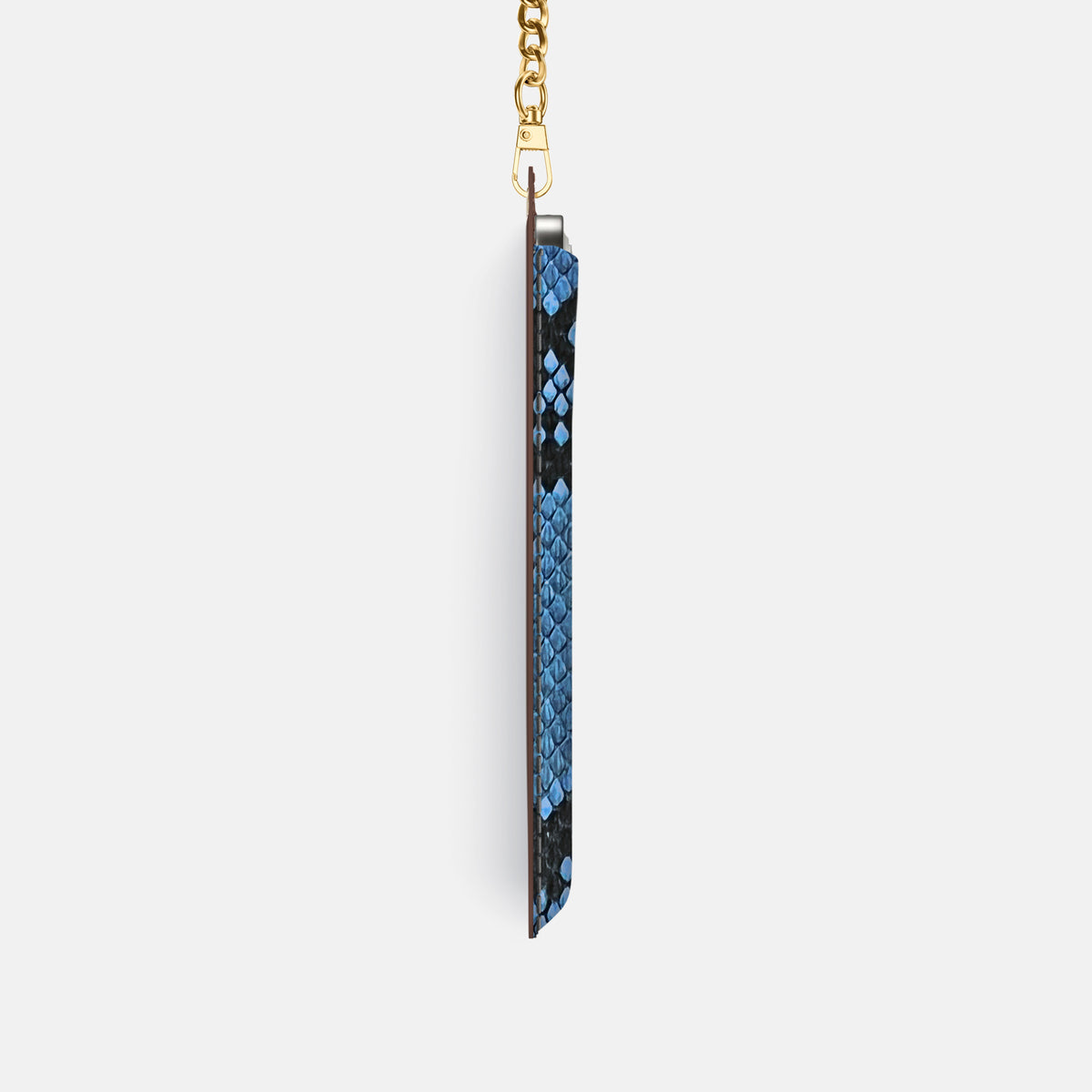 Crossbody Bag For iPhone 17 Pro In Deluxe Python -4 | Blue-Jeans-Gold