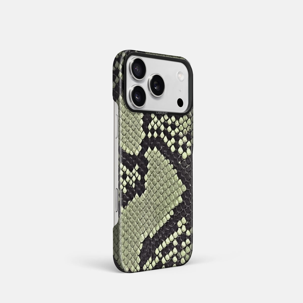 Classic Case For iPhone 17 Pro In Deluxe Python -2 | Army-Green-Black