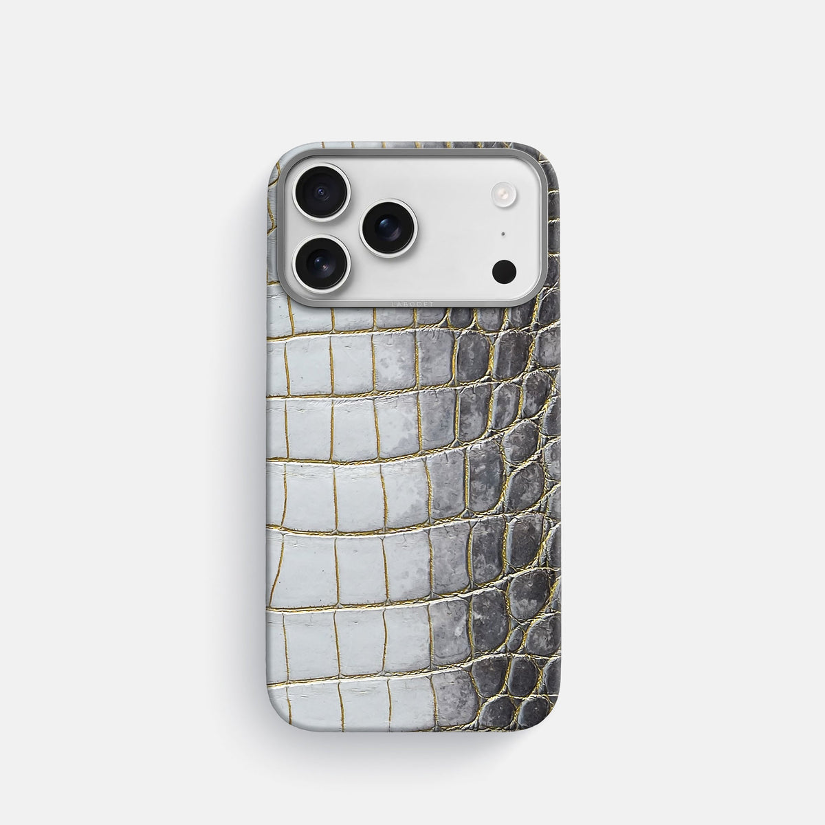 Classic Case For iPhone 18 Pro In Himalayan Crocodile -1 | Gold-Steel