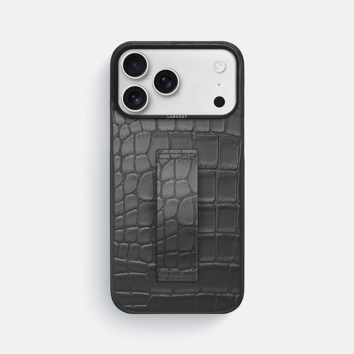 Finger Case For iPhone 18 Pro Max In Alligator -1 | Grey-Black