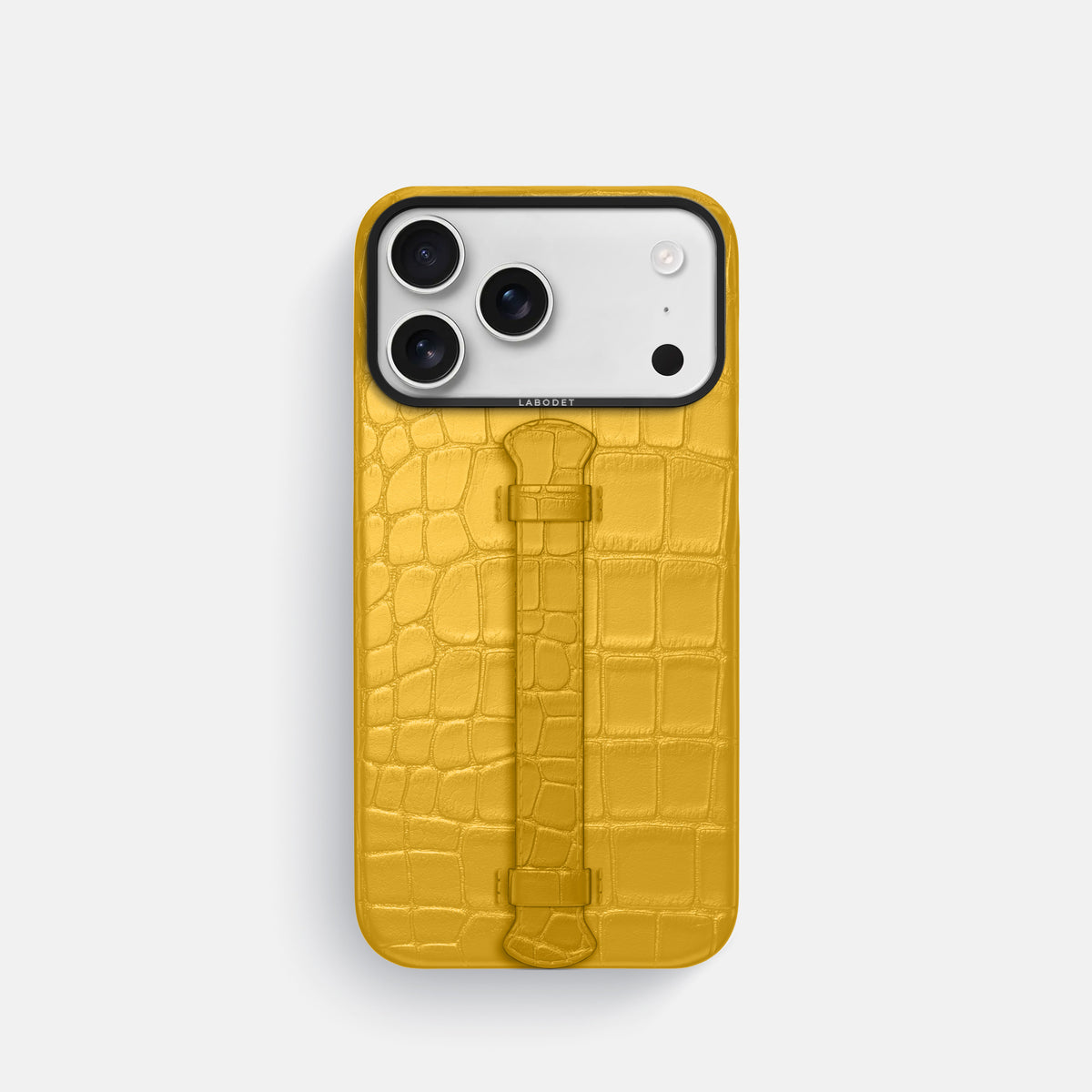 Center Handle For iPhone 17 Pro In Alligator -1 | Yellow-Black