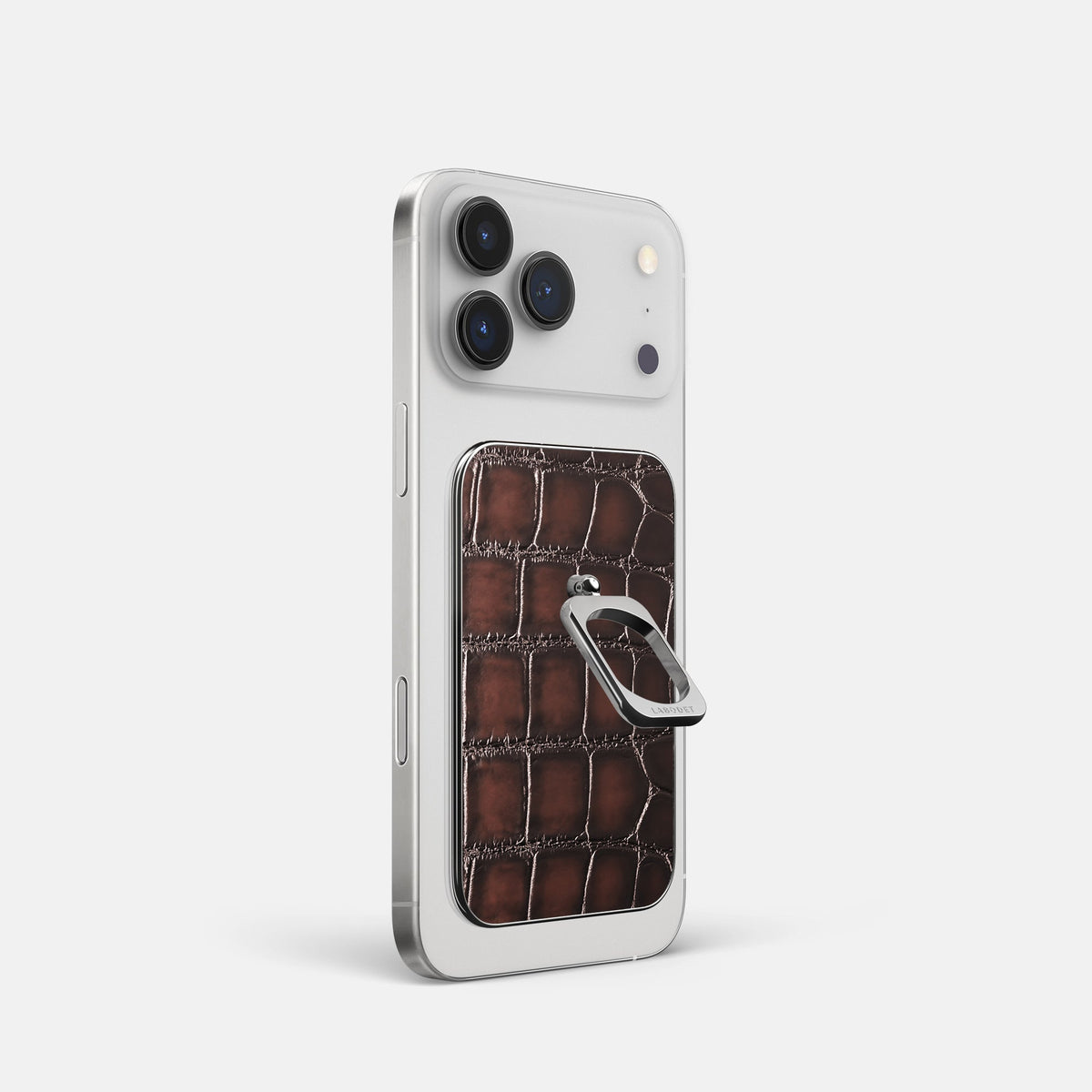 MagSafe Ring For iPhone 18 Pro In Patina Alligator -1 | Havana-Brown-Steel