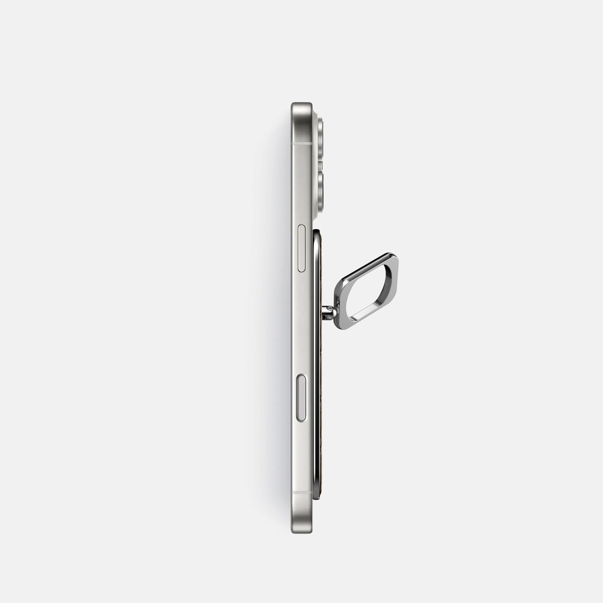 MagSafe Ring For iPhone 18 Pro In Calf -3 | Dark-Brown-Steel