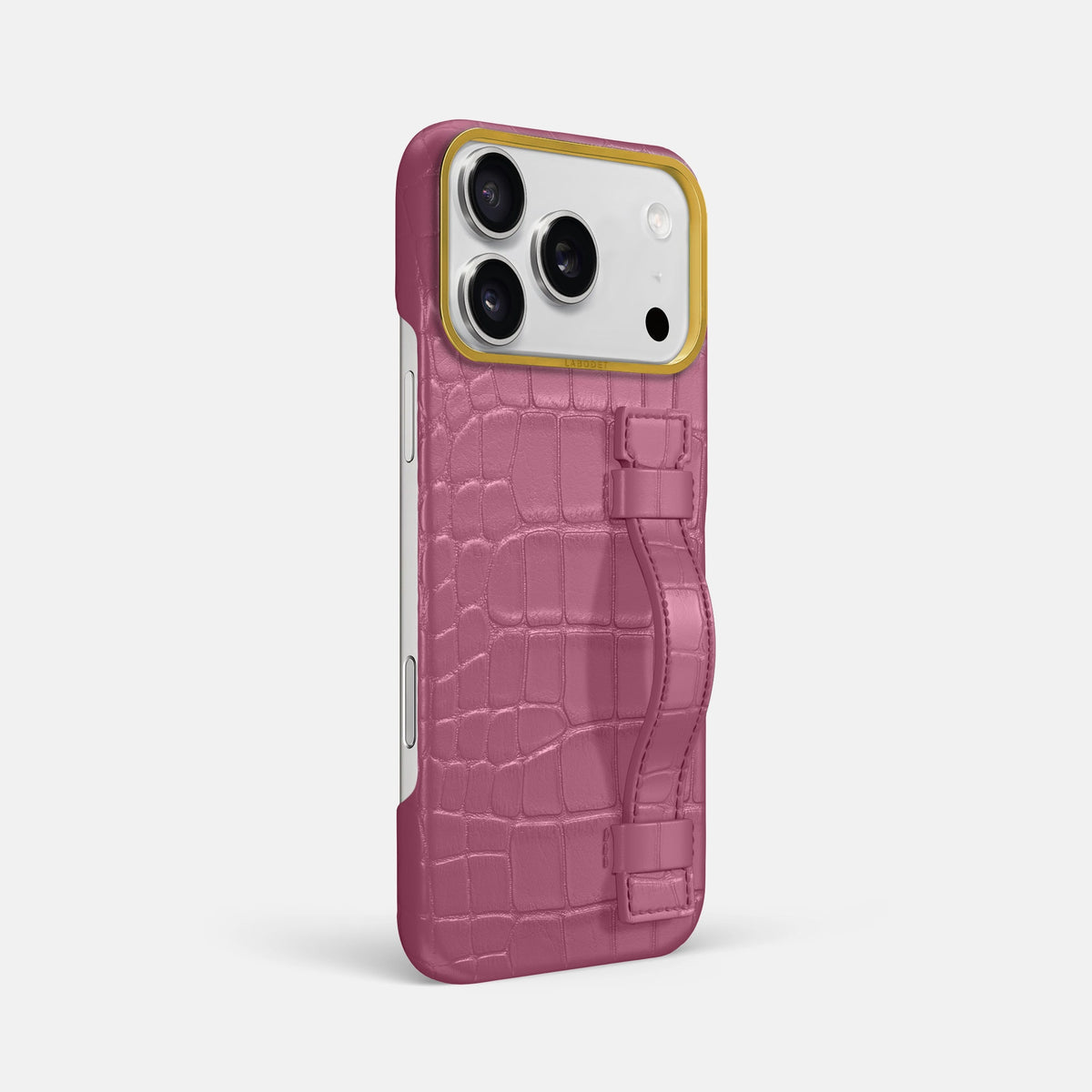 Handle Case For iPhone 18 Pro Max In Alligator -2 | Pink-Lagoon-Gold