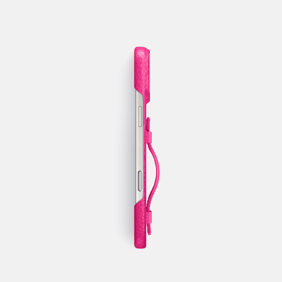 Handle Case For iPhone 18 Pro In Calf -3 | Magenta-Steel
