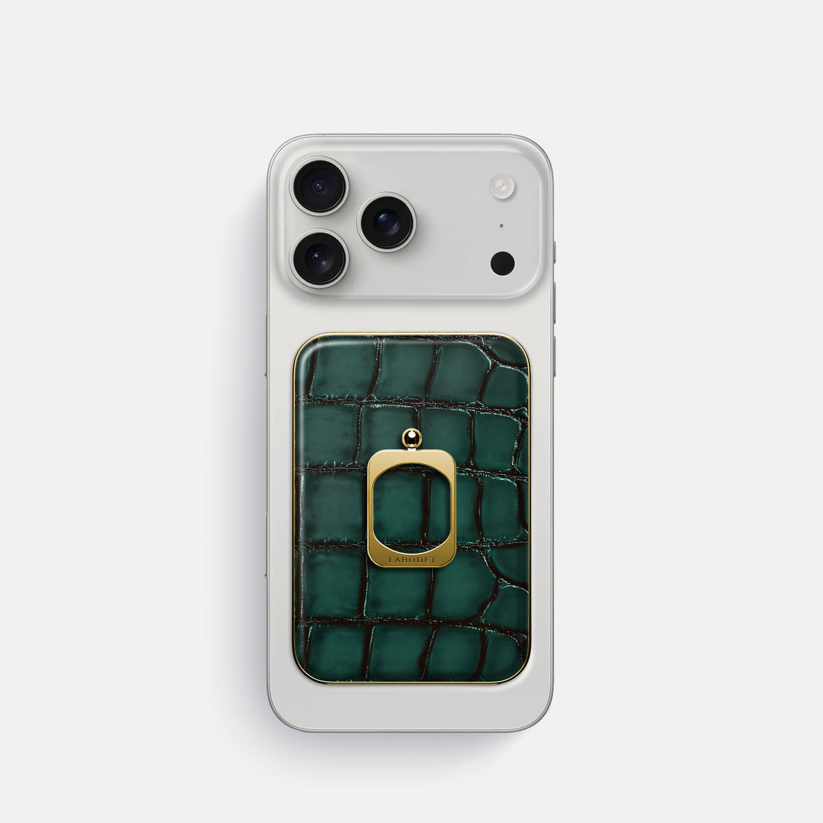 MagSafe Ring For iPhone 17 Pro In Patina Alligator -2 | Green-Gold
