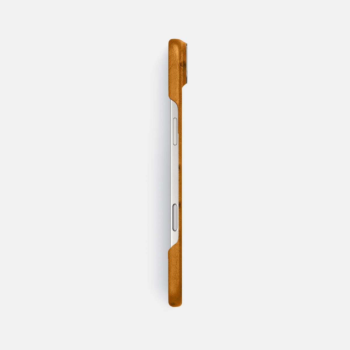 Classic Case For iPhone 17 Air In Ostrich -3 | Chestnut-Steel