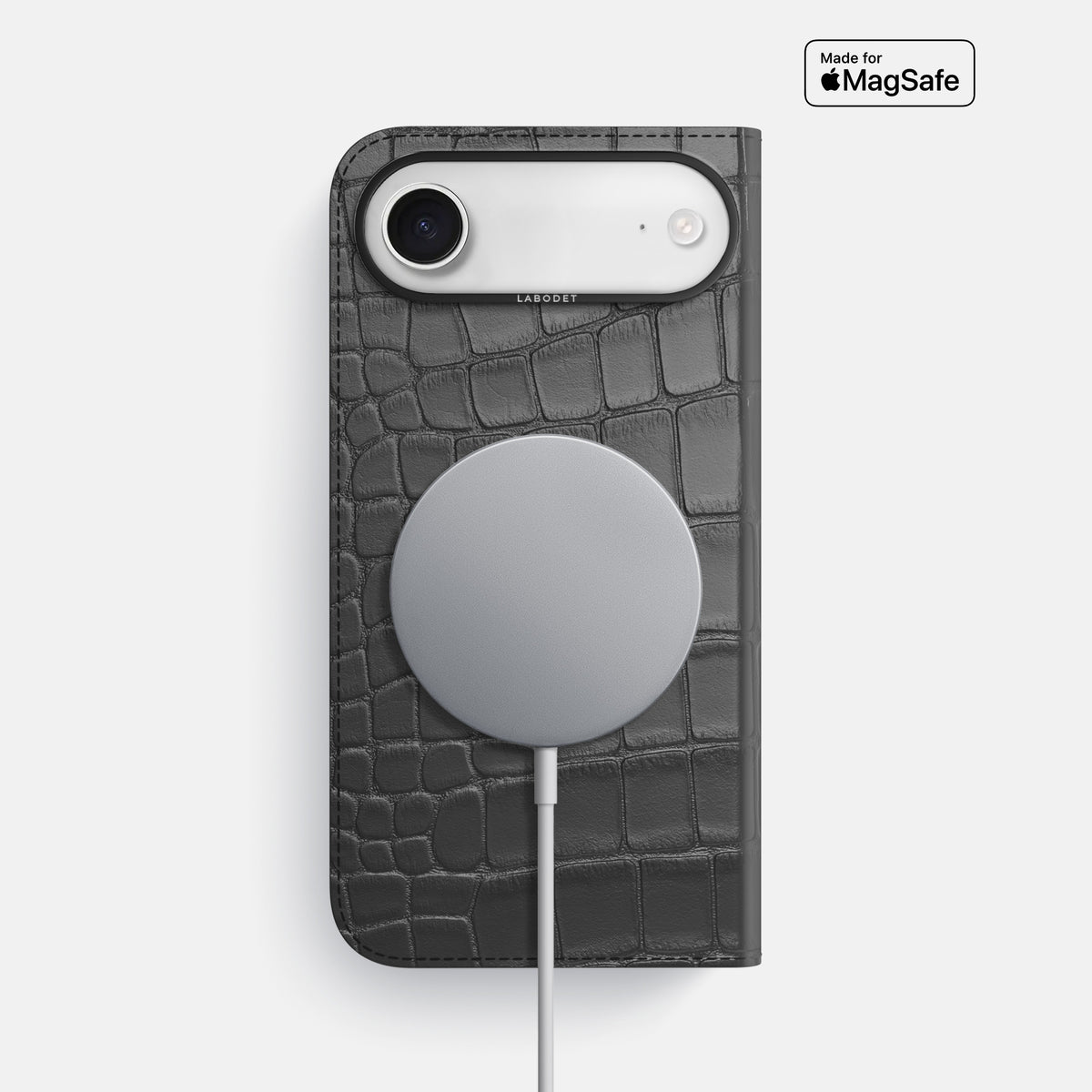 Folio Case For iPhone 17 Air In Alligator -3 | Grey-Steel