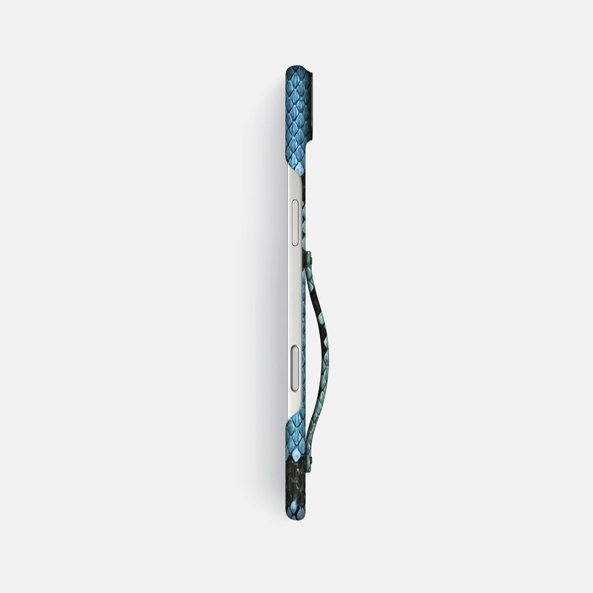 Finger Case For iPhone 17 Air In Deluxe Python -3 | Pacific-Blue-Black