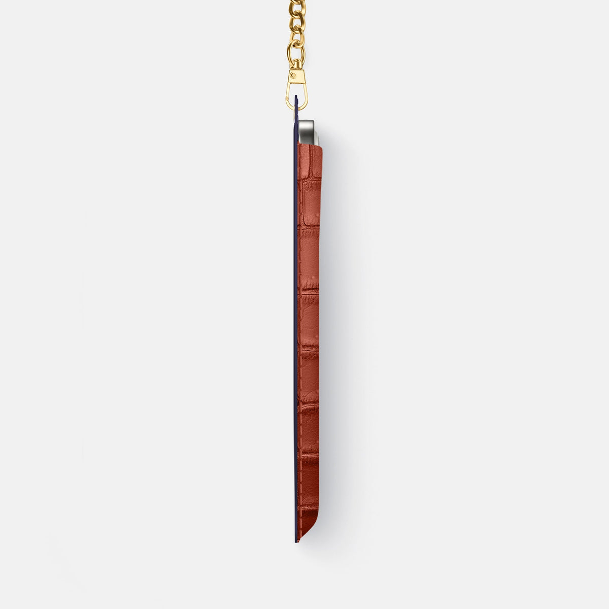 Crossbody Bag For iPhone 18 Pro Max In Porosus Crocodile -4 | Nuts-Gold