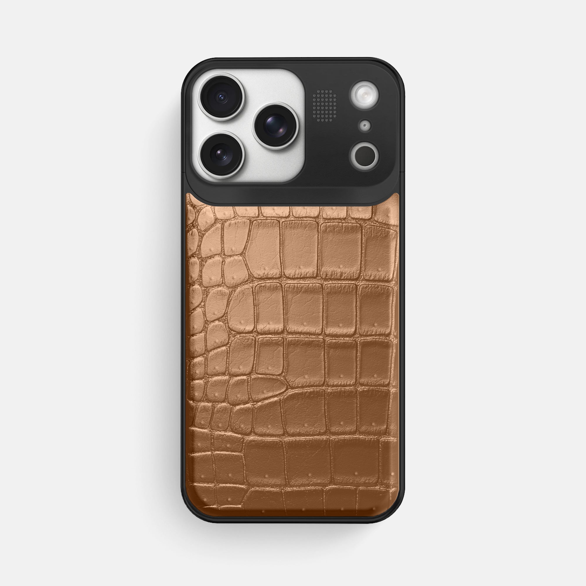 Metal Case For iPhone 17 Pro Max In Porosus Crocodile · Labodet