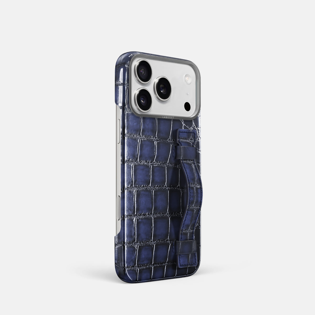 Handle Case For iPhone 17 Pro In Patina Alligator -2 | Havana-Blue-Steel