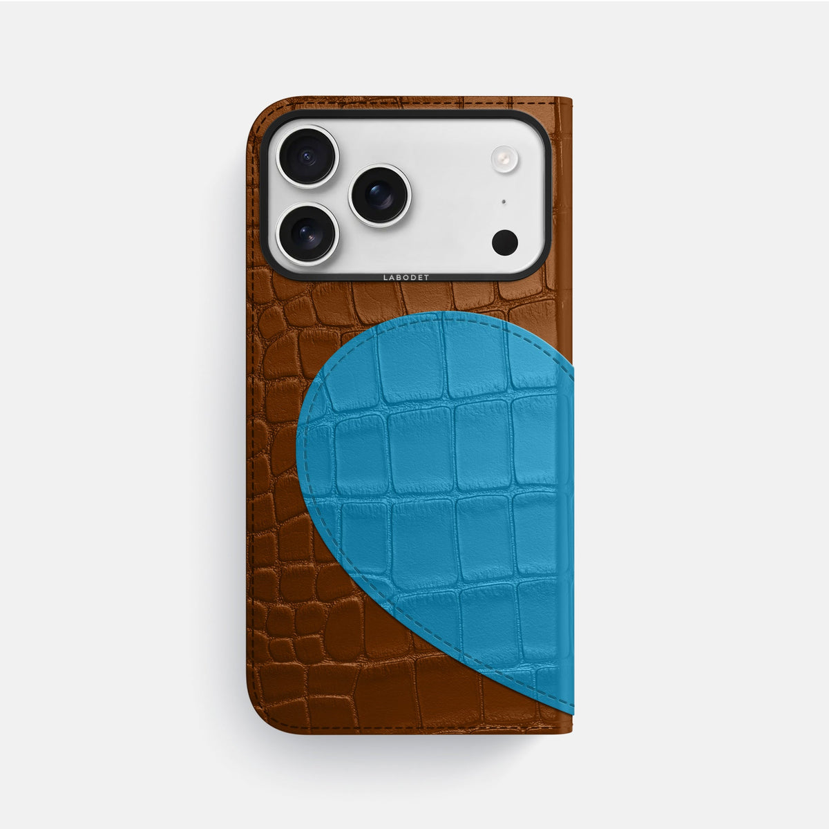 Folio Case With Heart For iPhone 18 Pro Max In Alligator -3 | Honey-Black