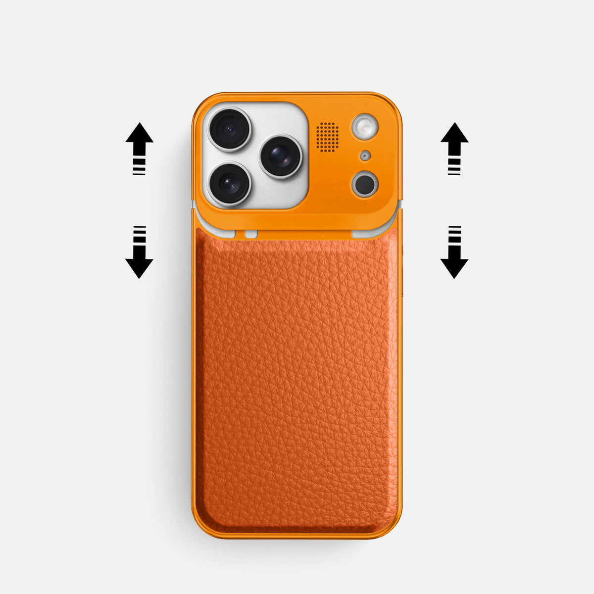 Metal Case For iPhone 17 Pro In Calf -2 | Orange-Orange