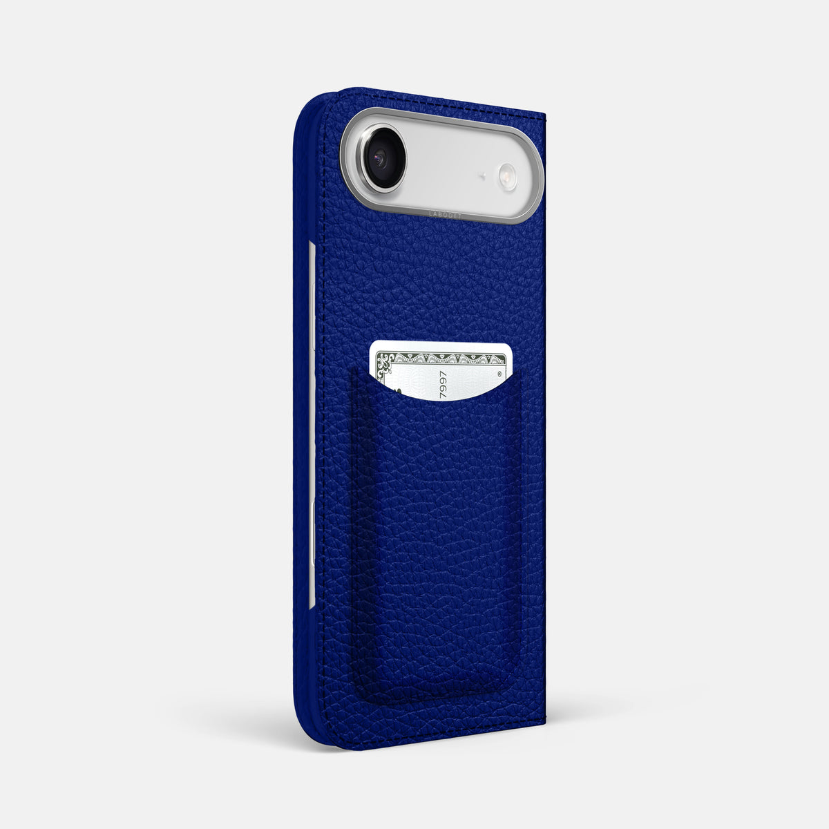 Folio Case with Card For iPhone 17 Air In Calf -1 | Royal-Blue-Steel