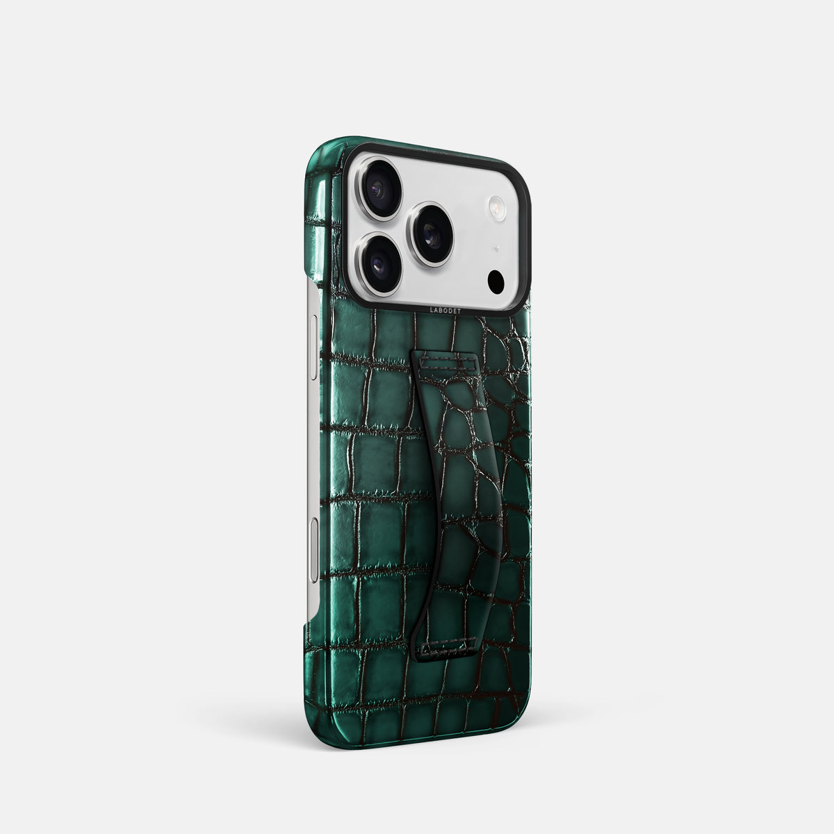 Finger Case For iPhone 17 Pro In Patina Alligator -2 | Green-Black
