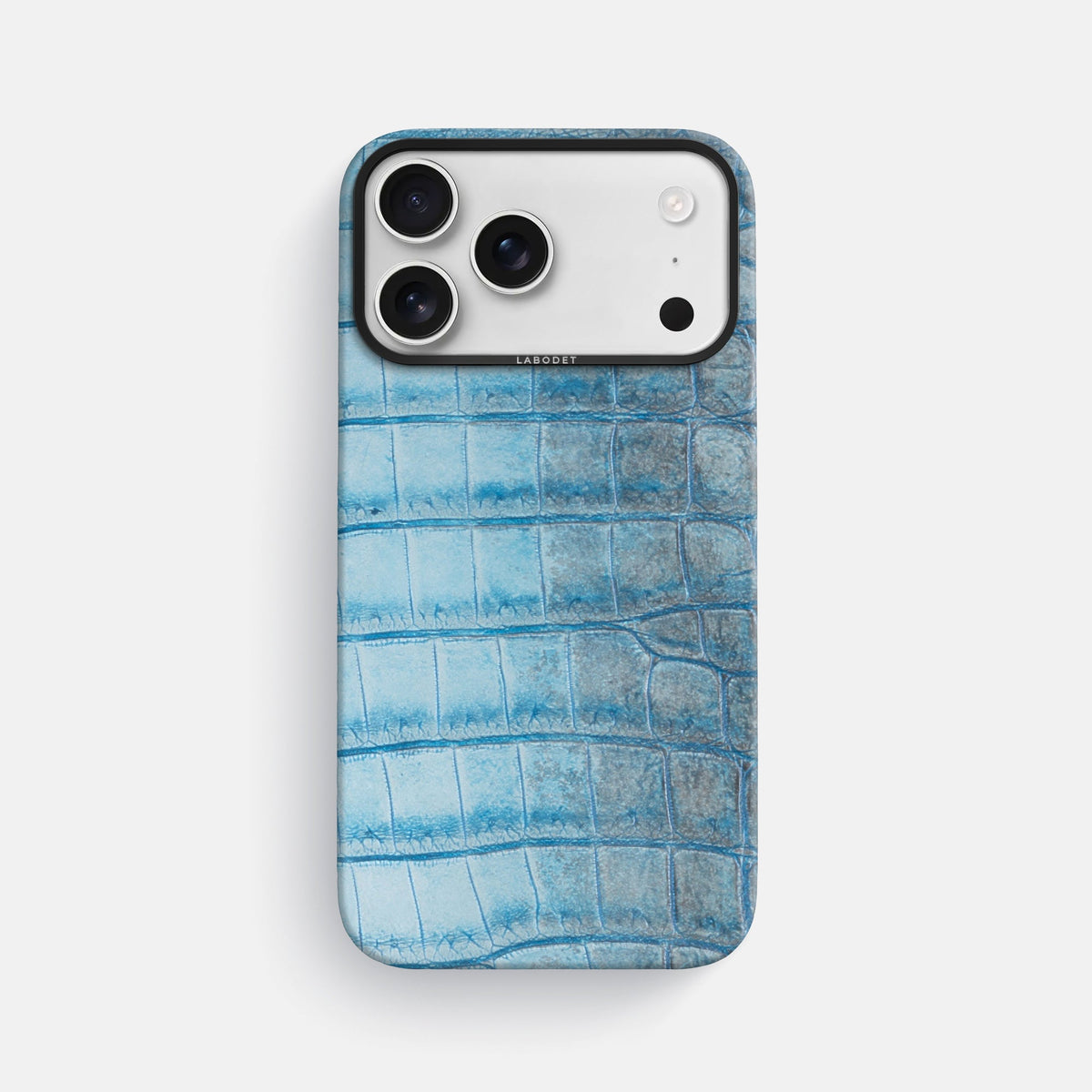 Classic Case For iPhone 18 Pro Max In Himalayan Crocodile -1 | Ice-Blue-Black