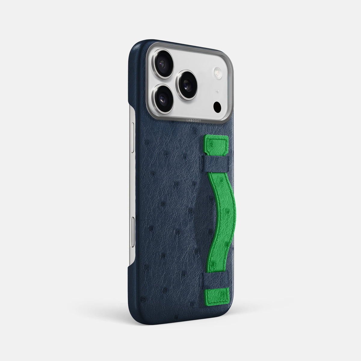 Handle Case Coloré For iPhone 18 Pro Max In Ostrich -2 | Navy-Blue-Steel